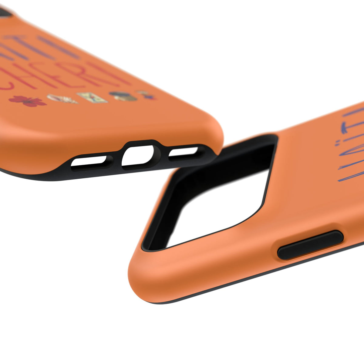 Haiti Chéri Magnetic Phone Case — Impact-Resistant Orange iPhone Cover