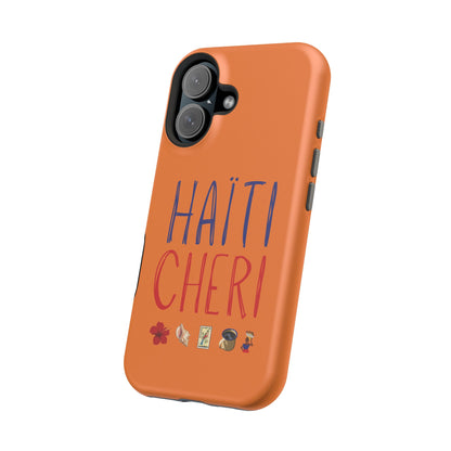 Haiti Chéri Magnetic Phone Case — Impact-Resistant Orange iPhone Cover