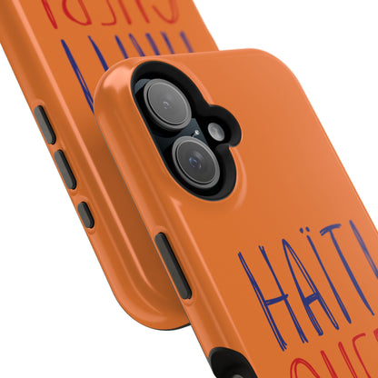Haiti Chéri Magnetic Phone Case — Impact-Resistant Orange iPhone Cover