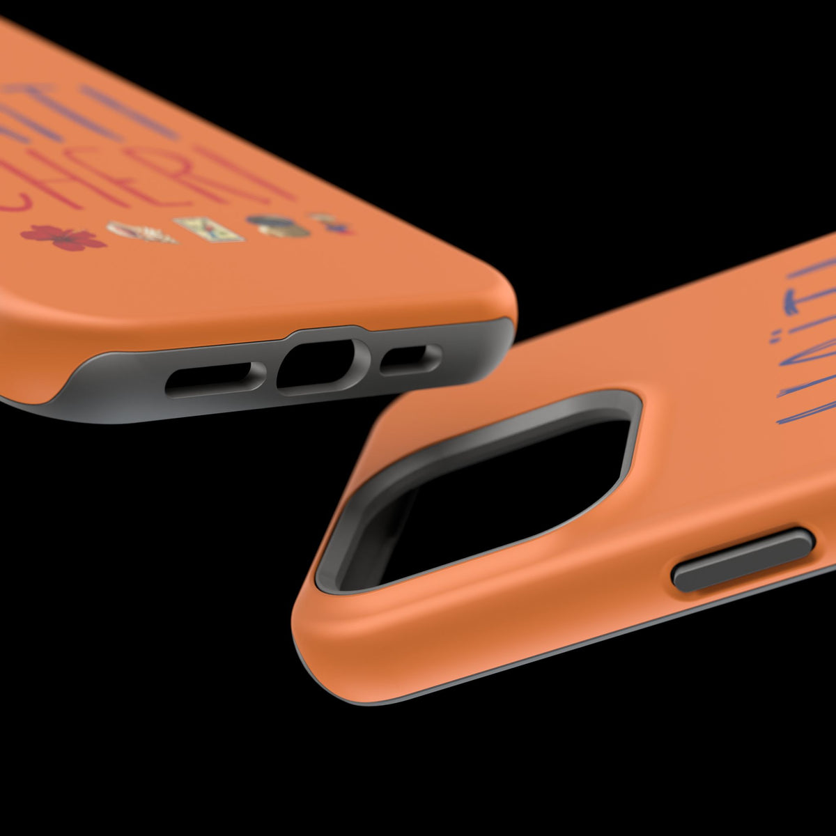 Haiti Chéri Magnetic Phone Case — Impact-Resistant Orange iPhone Cover