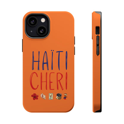 Haiti Chéri Magnetic Phone Case — Impact-Resistant Orange iPhone Cover