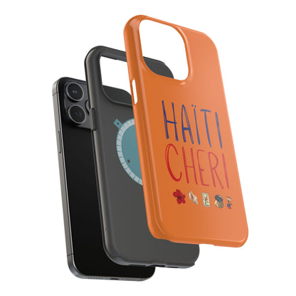 Haiti Chéri Magnetic Phone Case — Impact-Resistant Orange iPhone Cover
