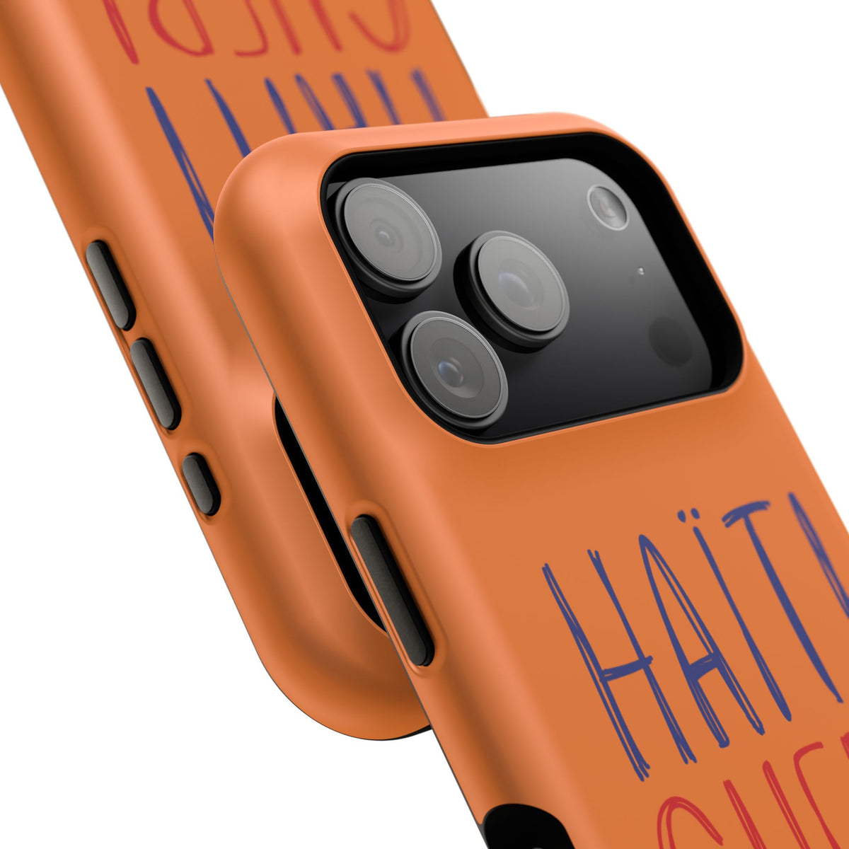Haiti Chéri Magnetic Phone Case — Impact-Resistant Orange iPhone Cover