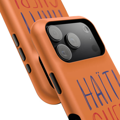 Haiti Chéri Magnetic Phone Case — Impact-Resistant Orange iPhone Cover