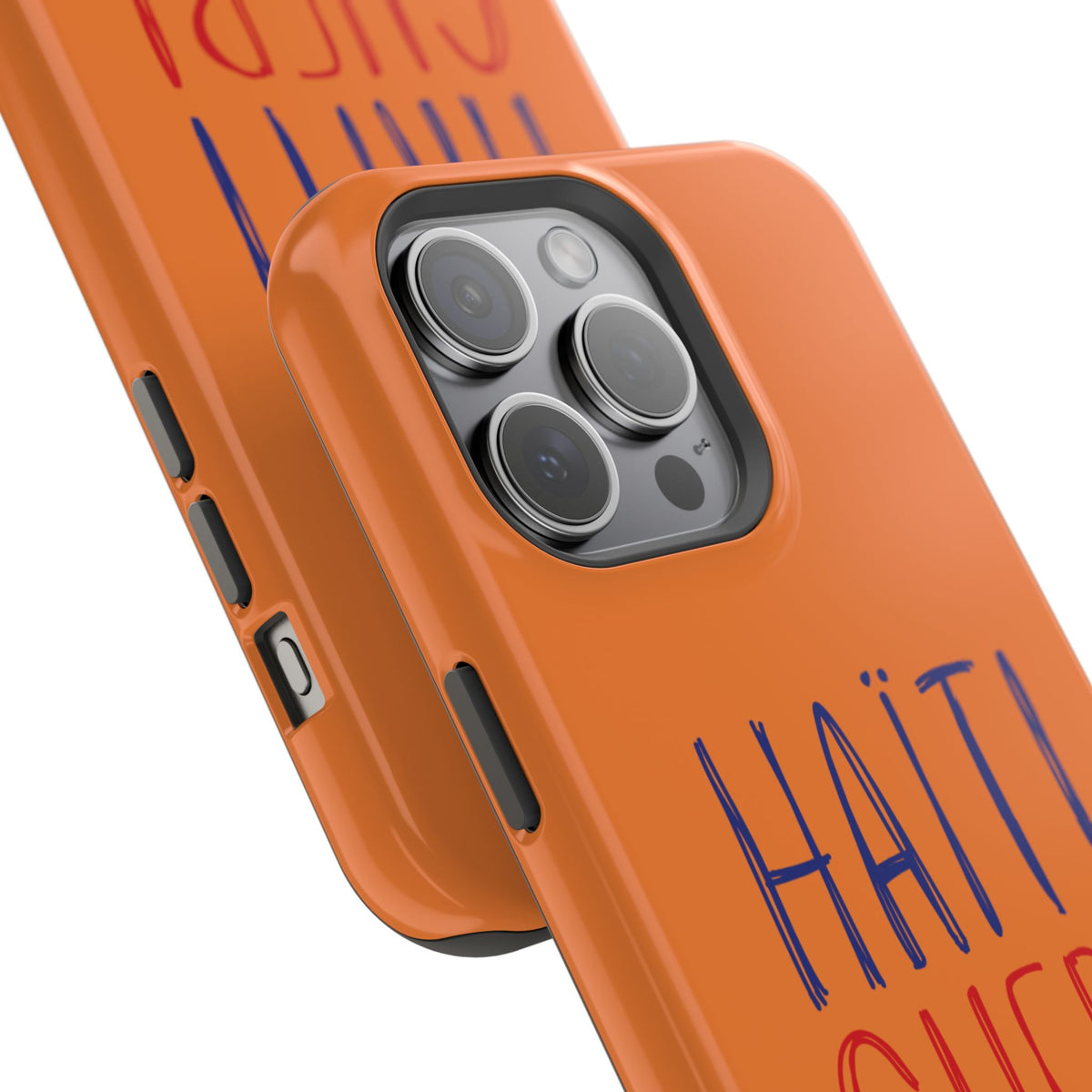 Haiti Chéri Magnetic Phone Case — Impact-Resistant Orange iPhone Cover