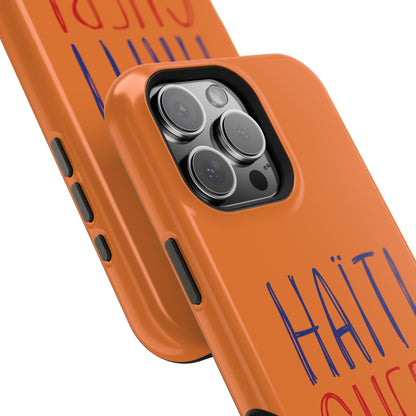 Haiti Chéri Magnetic Phone Case — Impact-Resistant Orange iPhone Cover