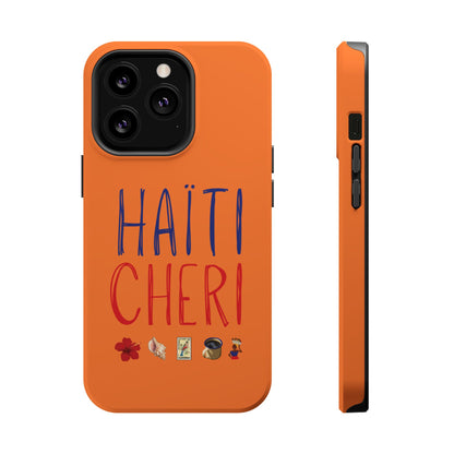 Haiti Chéri Magnetic Phone Case — Impact-Resistant Orange iPhone Cover