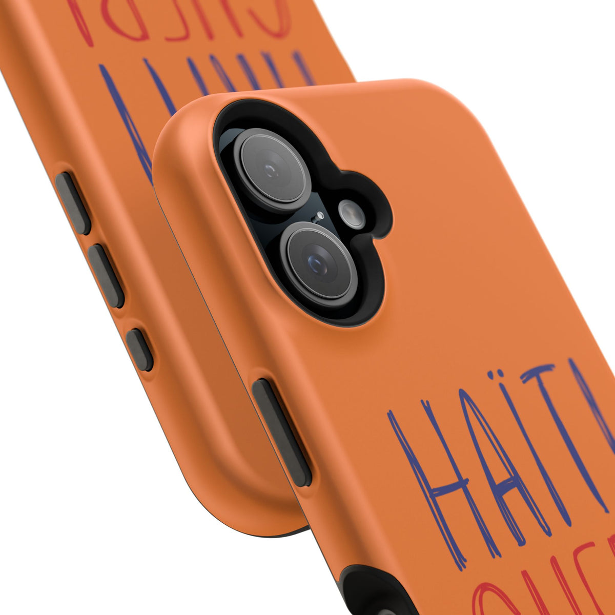 Haiti Chéri Magnetic Phone Case — Impact-Resistant Orange iPhone Cover