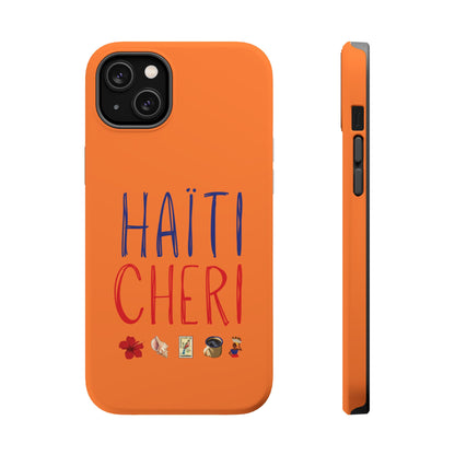 Haiti Chéri Magnetic Phone Case — Impact-Resistant Orange iPhone Cover