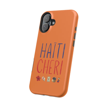 Haiti Chéri Magnetic Phone Case — Impact-Resistant Orange iPhone Cover