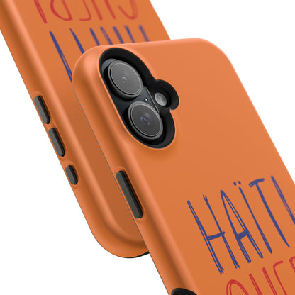 Haiti Chéri Magnetic Phone Case — Impact-Resistant Orange iPhone Cover