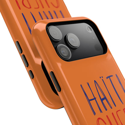 Haiti Chéri Magnetic Phone Case — Impact-Resistant Orange iPhone Cover