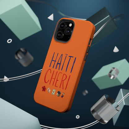Haiti Chéri Magnetic Phone Case — Impact-Resistant Orange iPhone Cover