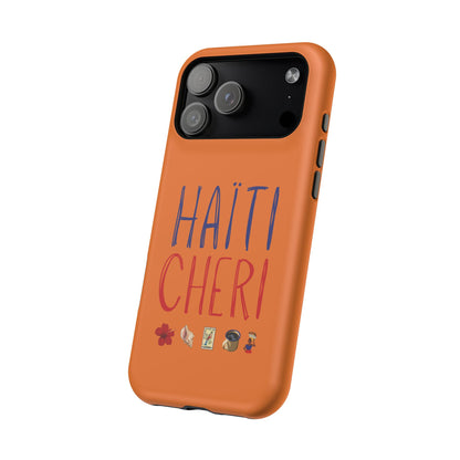 Haiti Chéri Magnetic Phone Case — Impact-Resistant Orange iPhone Cover