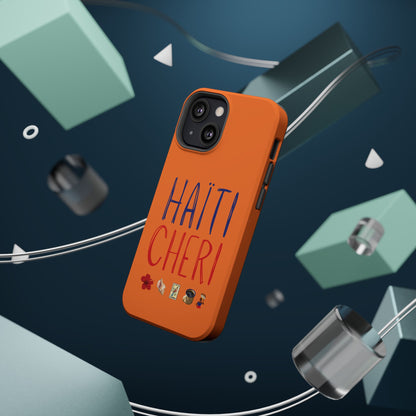 Haiti Chéri Magnetic Phone Case — Impact-Resistant Orange iPhone Cover