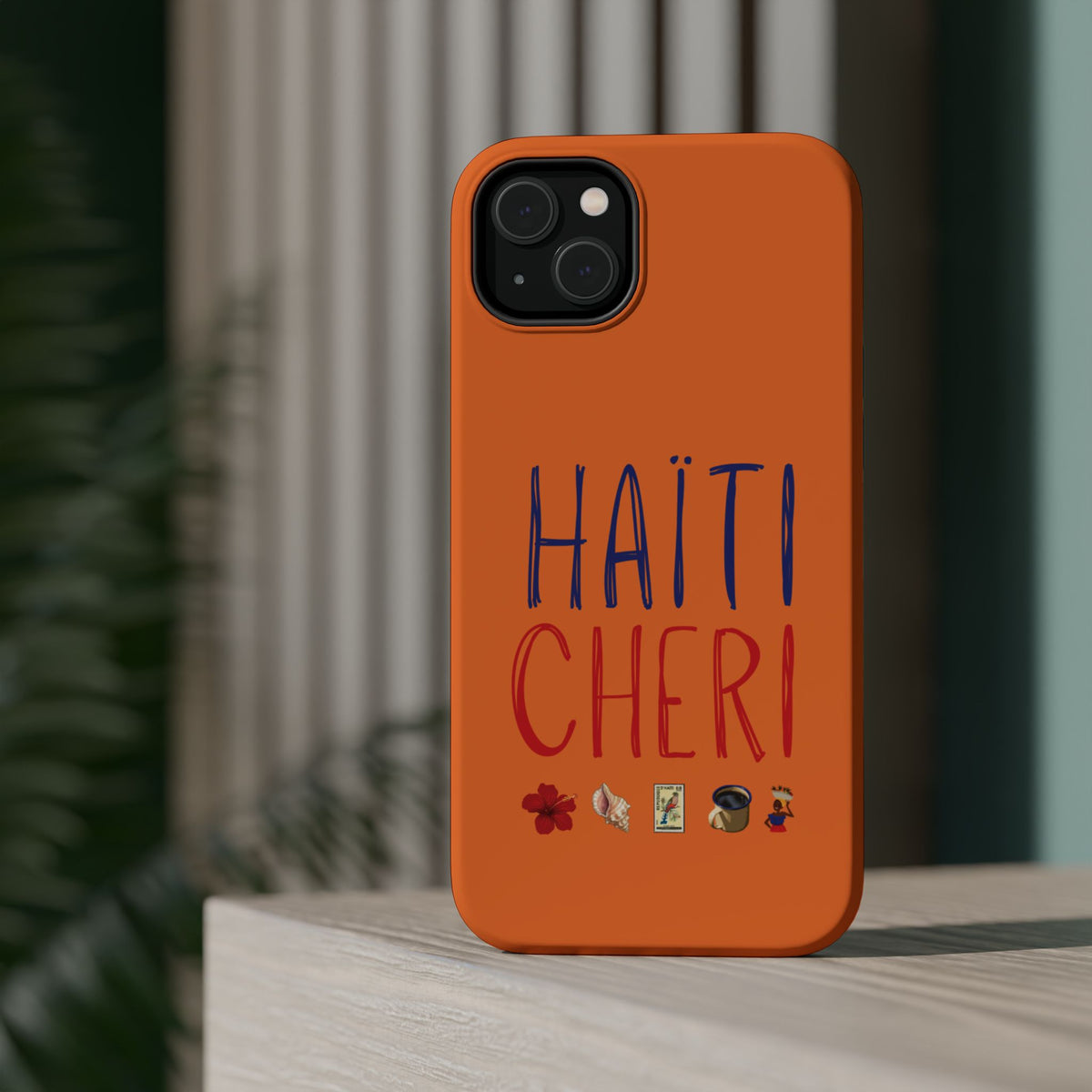 Haiti Chéri Magnetic Phone Case — Impact-Resistant Orange iPhone Cover