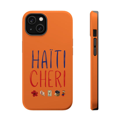 Haiti Chéri Magnetic Phone Case — Impact-Resistant Orange iPhone Cover