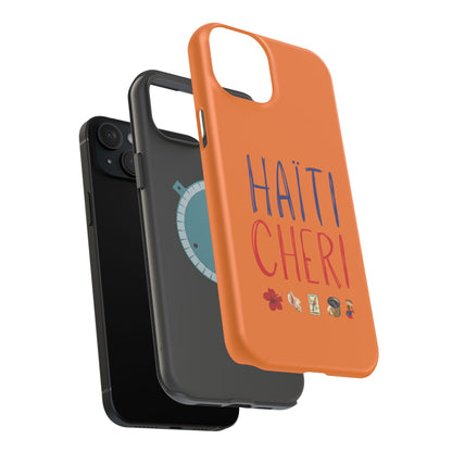 Haiti Chéri Magnetic Phone Case — Impact-Resistant Orange iPhone Cover