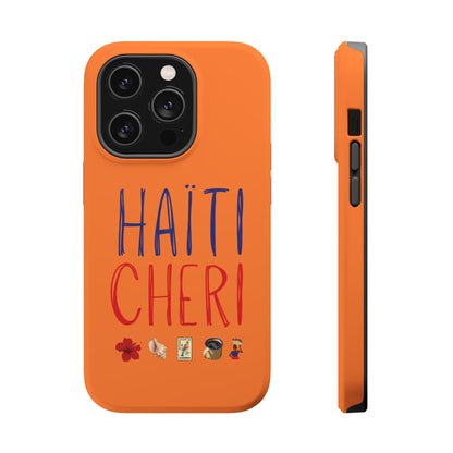 Haiti Chéri Magnetic Phone Case — Impact-Resistant Orange iPhone Cover