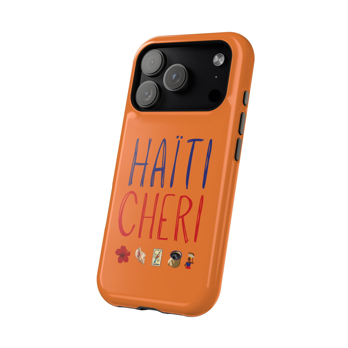 Haiti Chéri Magnetic Phone Case — Impact-Resistant Orange iPhone Cover