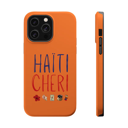 Haiti Chéri Magnetic Phone Case — Impact-Resistant Orange iPhone Cover