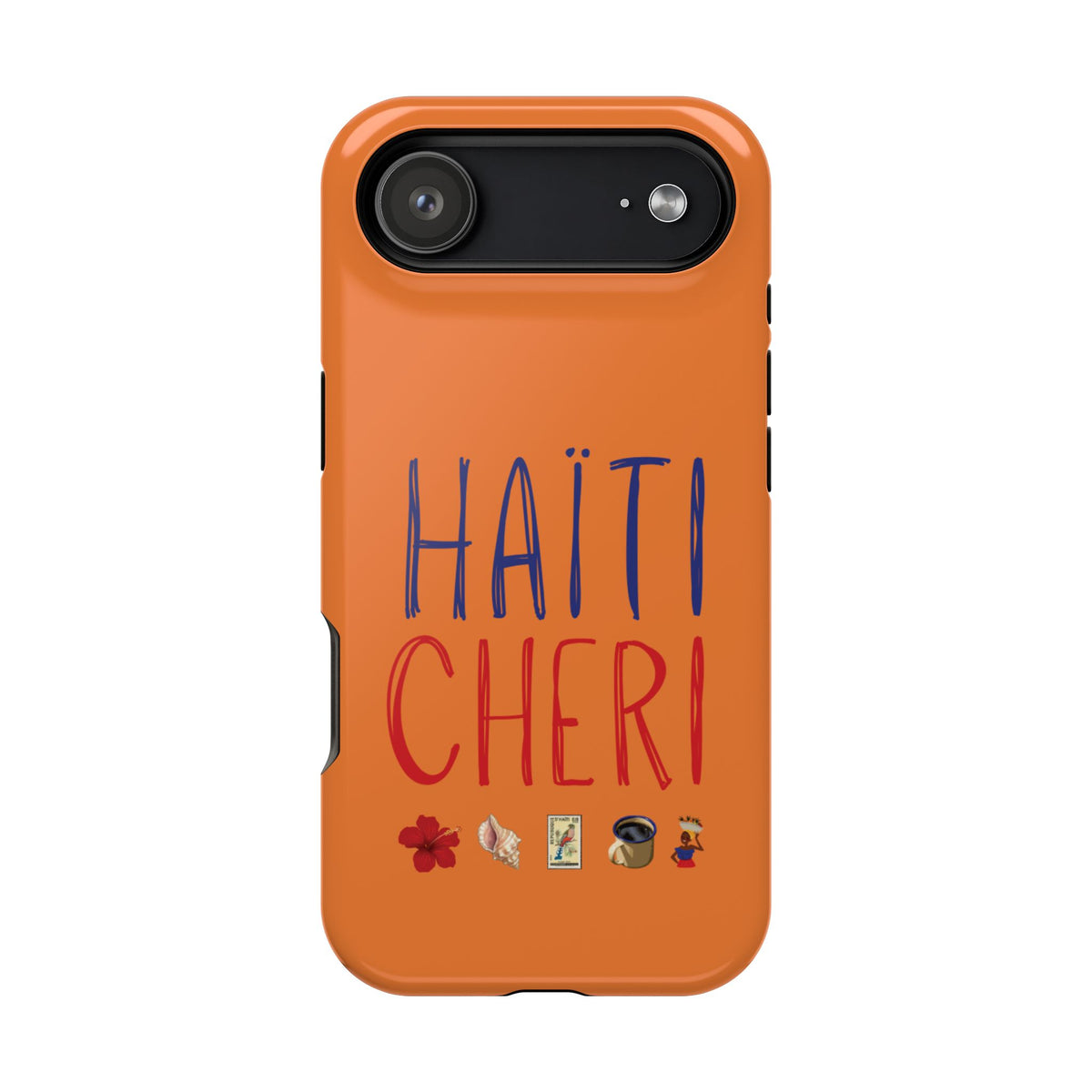 Haiti Chéri Magnetic Phone Case — Impact-Resistant Orange iPhone Cover