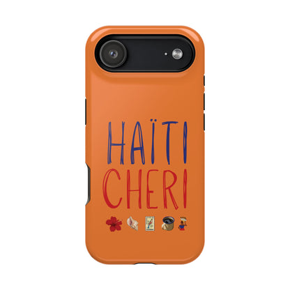 Haiti Chéri Magnetic Phone Case — Impact-Resistant Orange iPhone Cover