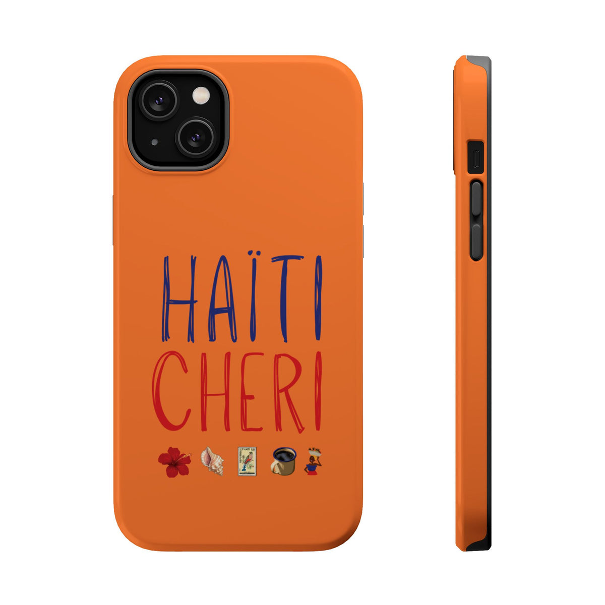 Haiti Chéri Magnetic Phone Case — Impact-Resistant Orange iPhone Cover