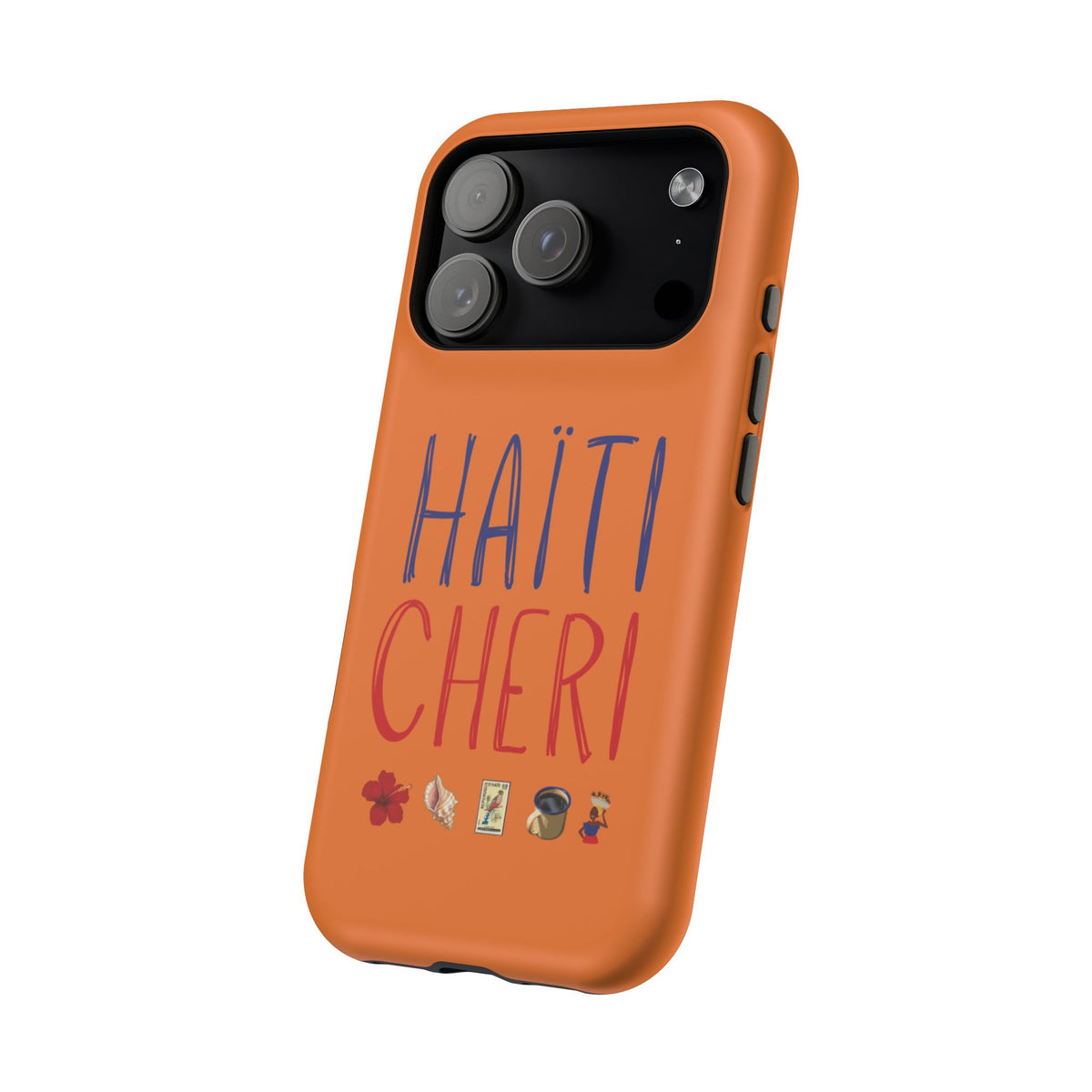 Haiti Chéri Magnetic Phone Case — Impact-Resistant Orange iPhone Cover