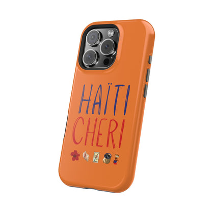 Haiti Chéri Magnetic Phone Case — Impact-Resistant Orange iPhone Cover