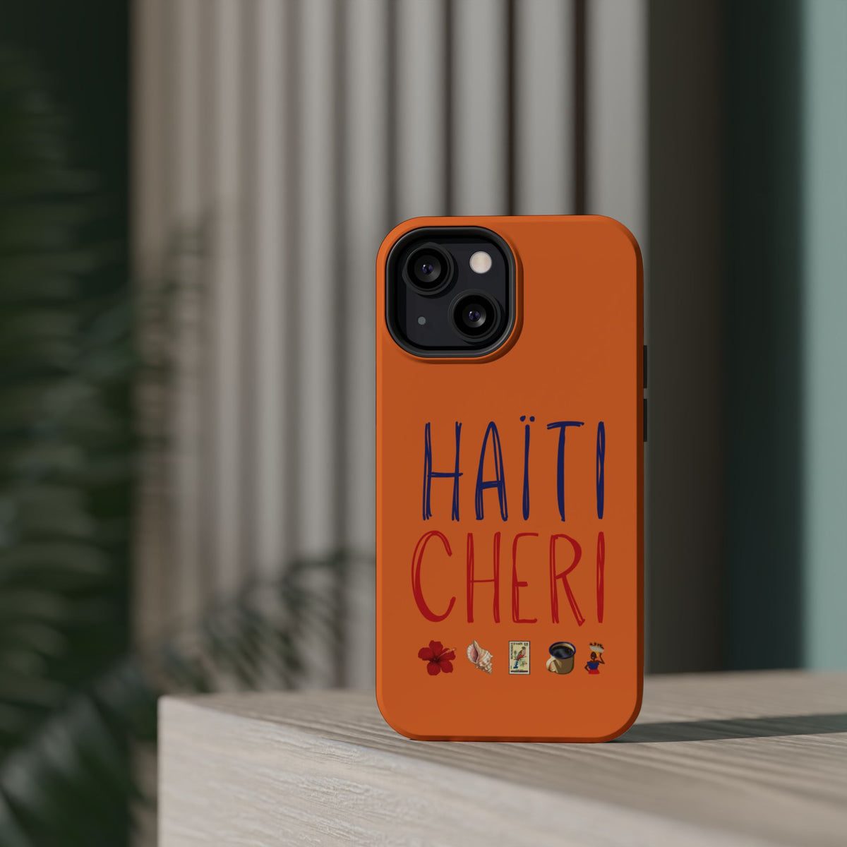 Haiti Chéri Magnetic Phone Case — Impact-Resistant Orange iPhone Cover