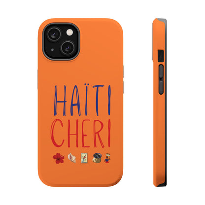 Haiti Chéri Magnetic Phone Case — Impact-Resistant Orange iPhone Cover