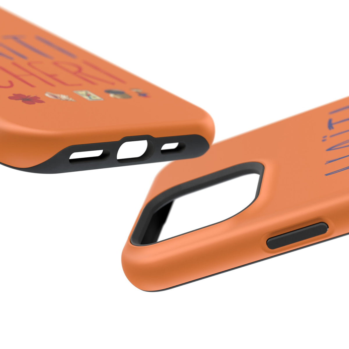Haiti Chéri Magnetic Phone Case — Impact-Resistant Orange iPhone Cover