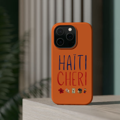 Haiti Chéri Magnetic Phone Case — Impact-Resistant Orange iPhone Cover