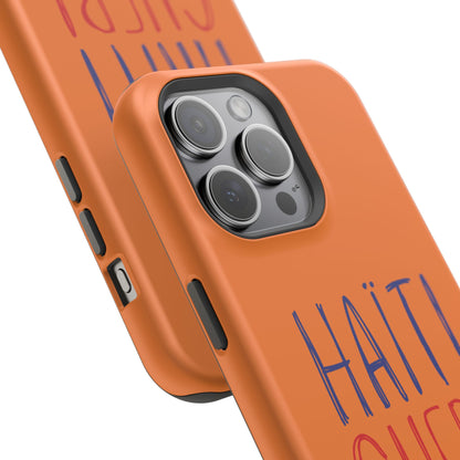 Haiti Chéri Magnetic Phone Case — Impact-Resistant Orange iPhone Cover