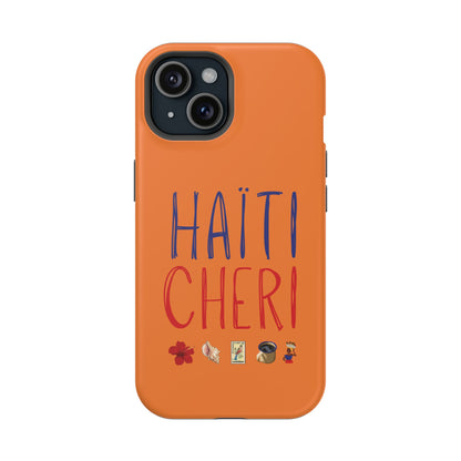 Haiti Chéri Magnetic Phone Case — Impact-Resistant Orange iPhone Cover