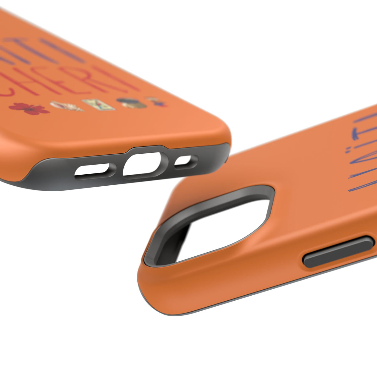 Haiti Chéri Magnetic Phone Case — Impact-Resistant Orange iPhone Cover