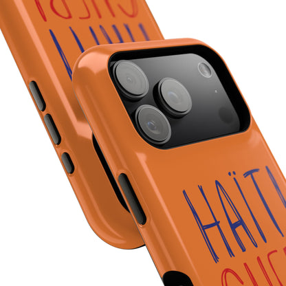 Haiti Chéri Magnetic Phone Case — Impact-Resistant Orange iPhone Cover