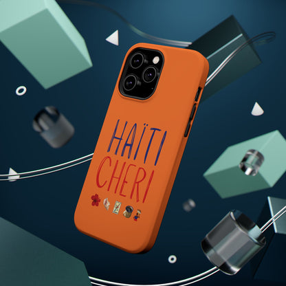 Haiti Chéri Magnetic Phone Case — Impact-Resistant Orange iPhone Cover