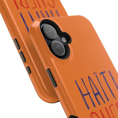 Haiti Chéri Magnetic Phone Case — Impact-Resistant Orange iPhone Cover