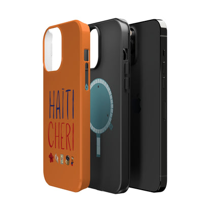 Haiti Chéri Magnetic Phone Case — Impact-Resistant Orange iPhone Cover