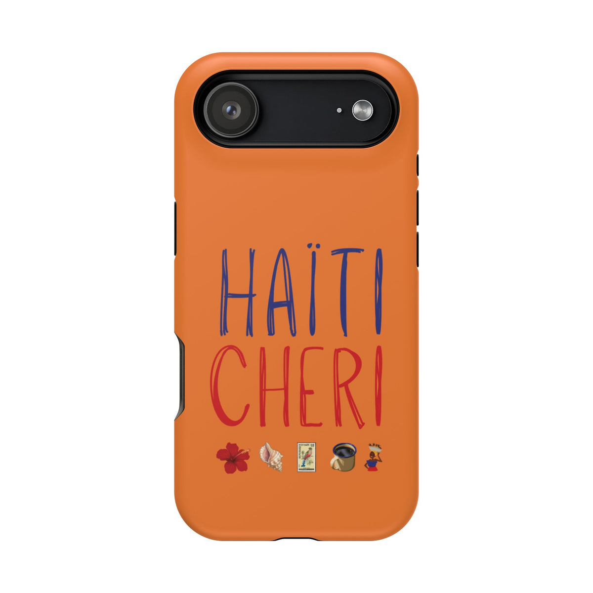 Haiti Chéri Magnetic Phone Case — Impact-Resistant Orange iPhone Cover
