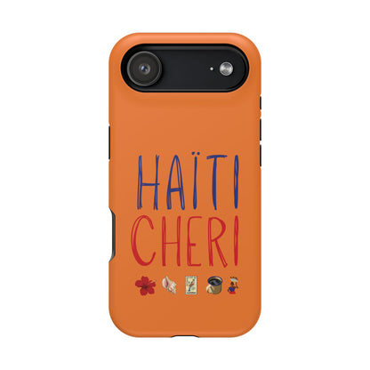 Haiti Chéri Magnetic Phone Case — Impact-Resistant Orange iPhone Cover