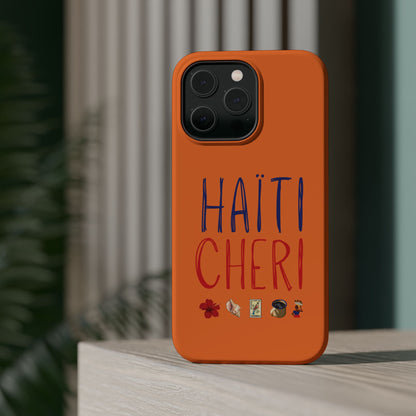 Haiti Chéri Magnetic Phone Case — Impact-Resistant Orange iPhone Cover