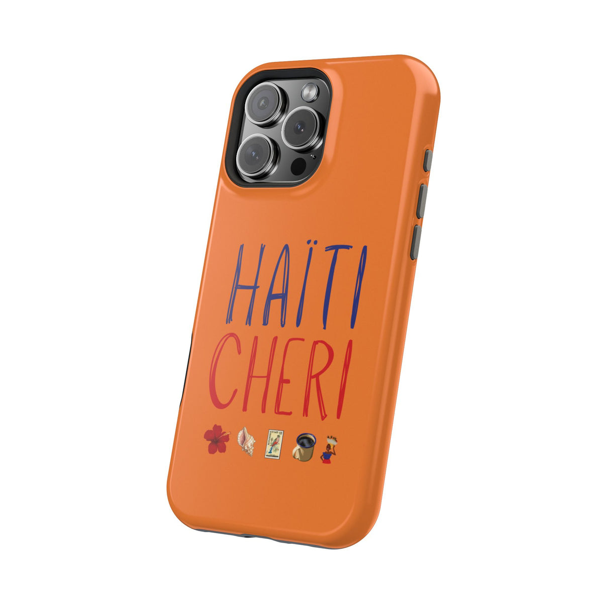 Haiti Chéri Magnetic Phone Case — Impact-Resistant Orange iPhone Cover