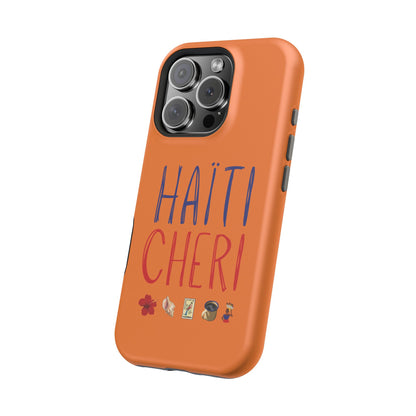 Haiti Chéri Magnetic Phone Case — Impact-Resistant Orange iPhone Cover
