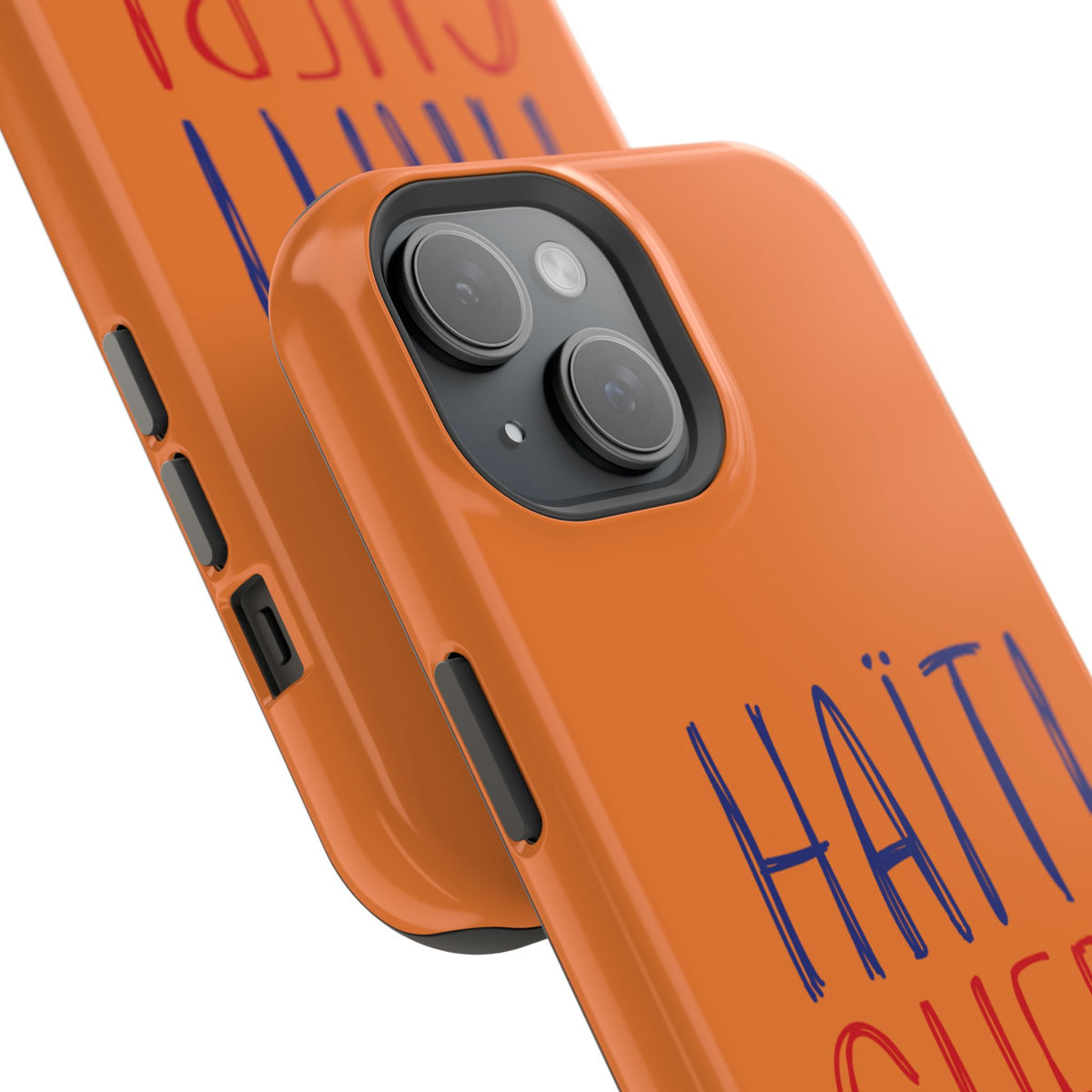 Haiti Chéri Magnetic Phone Case — Impact-Resistant Orange iPhone Cover