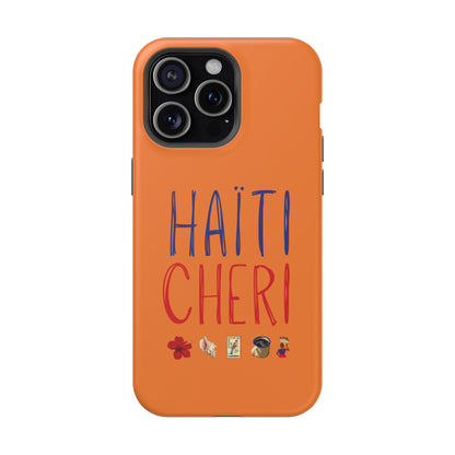 Haiti Chéri Magnetic Phone Case — Impact-Resistant Orange iPhone Cover