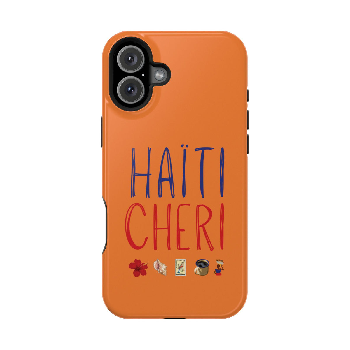 Haiti Chéri Magnetic Phone Case — Impact-Resistant Orange iPhone Cover