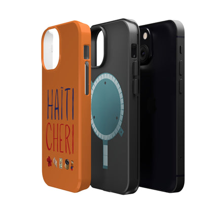Haiti Chéri Magnetic Phone Case — Impact-Resistant Orange iPhone Cover